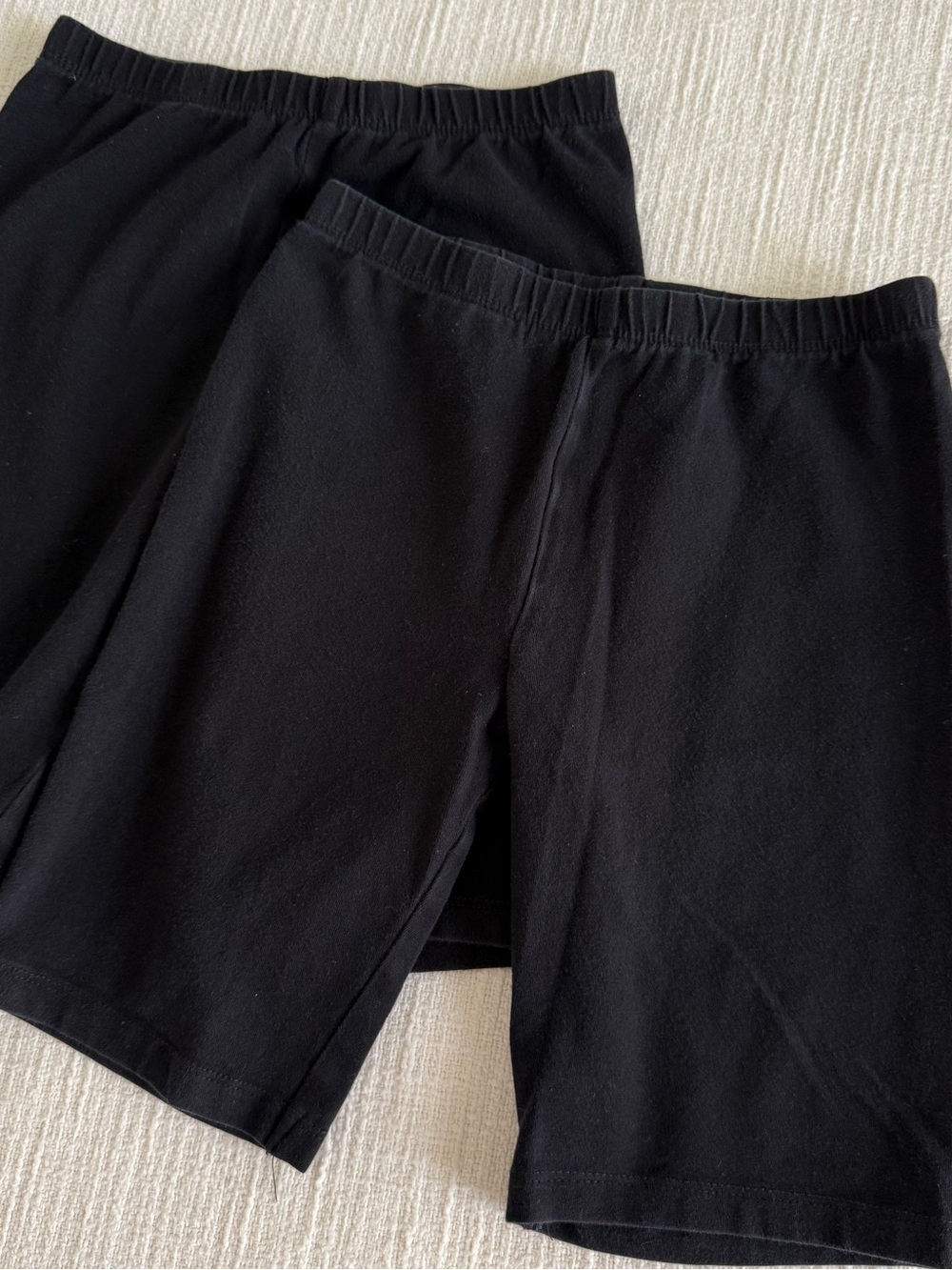 Girls Black Stretch Biker Active Shorts - Pack of 2 - Picture 2 of 4